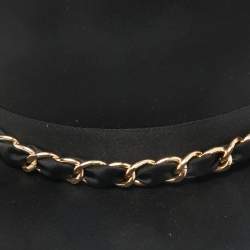 Eugenia Kim Black Chain Embellished Satin Visor