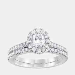 14K White Gold  Lab Grown Diamond Bridal Set (1 cts)