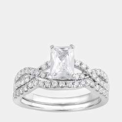 14K White Gold  Lab Grown Diamond Bridal Set (1.5 cts)