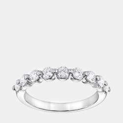 14K White Gold  Lab Grown Diamond Band (0.75 cts)