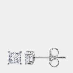 14K White Gold  Lab Grown Diamond Basic Stud Earring (0.66 cts)