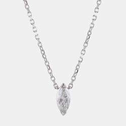 14K White Gold  Lab Grown Diamond Solitaire Pendant  (0.25 cts)
