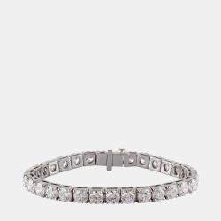 14K White Gold  Lab Grown Diamond Tennis Bracelet (19.95 cts)