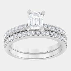 Pre Owned 1.5ct 14k White Gold Lab Grown Diamond Bridal Set
