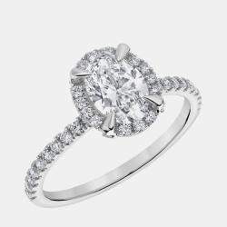 Pre Owned 1.25ct 14k White Gold Lab Grown Diamond Engagement Ring