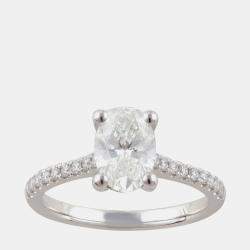 Pre Owned 1.45ct 14k White Gold Lab Grown Diamond Engagement Ring