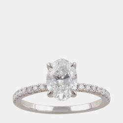 Pre Owned 1.7ct 14k White Gold Lab Grown Diamond Engagement Ring