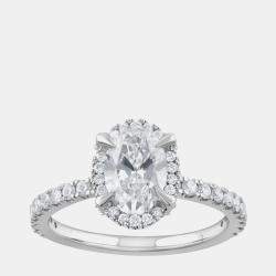 Pre Owned 1.7ct 14k White Gold Lab Grown Diamond Engagement Ring