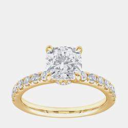 Pre Owned 2.5ct 14k Yellow Gold Lab Grown Diamond Engagement Ring US 7