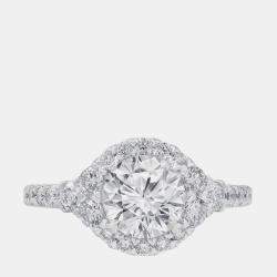 Pre Owned 3.02ct 14k White Gold Lab Grown Diamond Engagement Ring