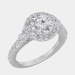 Pre Owned 3.02ct 14k White Gold Lab Grown Diamond Engagement Ring