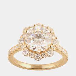 Pre Owned 3.45ct 14k Yellow Gold Lab Grown Diamond Engagement Ring