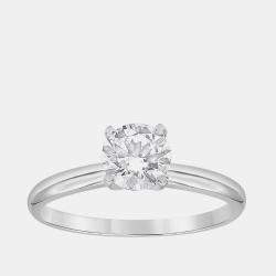Pre Owned 2.04 cts 14k White Gold Lab Grown Diamond Solitaire Ring US 7