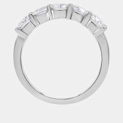 Pre Owned 2ct 14k White Gold Lab Grown Diamond 5 Stone Band