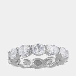 مملوكة مسبقًا خاتم أبدي من الألماس الصناعي بذهب أبيض عيار 14 (3.91 قيراط)