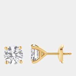 Pre Owned 1.95ct 14k Yellow Gold Lab Grown Diamond Basic Stud Earring