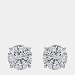 Pre Owned 4ct 14k White Gold Lab Grown Diamond Basic Stud Earring