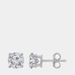 Pre Owned 4ct 14k White Gold Lab Grown Diamond Basic Stud Earring