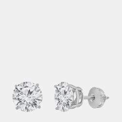 Pre Owned 4ct 14k White Gold Lab Grown Diamond Basic Stud Earring