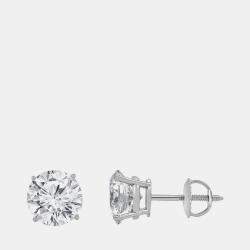 Pre Owned 5ct 14k White Gold Lab Grown Diamond Basic Stud Earring