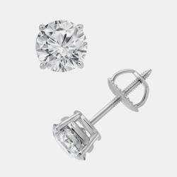 Pre Owned 5ct 14k White Gold Lab Grown Diamond Basic Stud Earring