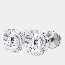 Pre Owned 5.45ct 14k White Gold Lab Grown Diamond Basic Stud Earring