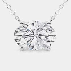 Pre Owned 0.45ct 14k White Gold Lab Grown Diamond Solitaire Pendant