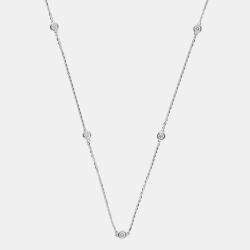 Pre Owned 0.35ct 14k White Gold Lab Grown Diamond Diamond by The Yard Necklace
