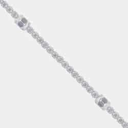 Pre Owned 2.7ct 14k White Gold Lab Grown Diamond Station Bracelet