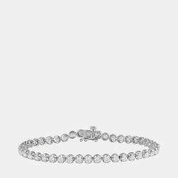 Pre Owned 3ct 14k White Gold Lab Grown Diamond Tennis Bracelet
