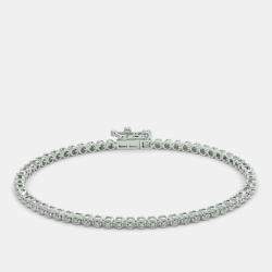 Pre Owned 3.95ct 14k White Gold Lab Grown Diamond Tennis Bracelet