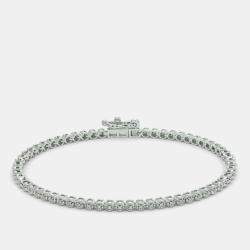 Pre Owned 3.95ct 14k White Gold Lab Grown Diamond Tennis Bracelet