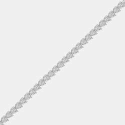 Pre Owned 5ct 14k White Gold Lab Grown Diamond Tennis Bracelet