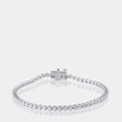 Pre Owned 5ct 14k White Gold Lab Grown Diamond Tennis Bracelet