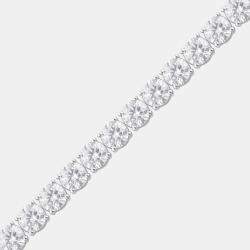 Pre Owned 12ct 14k White Gold Lab Grown Diamond Tennis Bracelet
