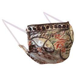 Non-Medical Handmade Floral Embroidered Printed Satin and Cotton Face Mask - Pack Of 5 (Available for UAE Customers Only) 