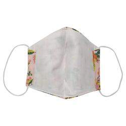 Non-Medical Handmade Peach Floral Printed Cotton Face Mask - Pack Of 2 (Available for UAE Customers Only)