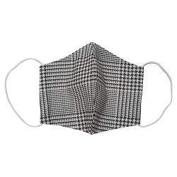 Non-Medical Handmade Black/White Check Pattern Printed Cotton Face Mask - Pack Of 2 (Available for UAE Customers Only)
