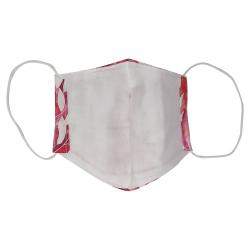 Non-Medical Handmade White/Red Floral Printed Cotton Face Mask - Pack Of 2 (Available for UAE Customers Only)