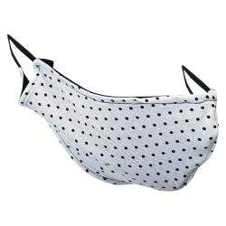 Pre Owned Non-Medical Handmade White Polka Dots Printed Cotton Face Mask - Pack of 5 (Available for UAE Customers Only)