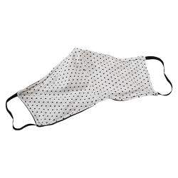 Non-Medical Handmade White Polka Dots Printed Cotton Face Mask - Pack of 5 (Available for UAE Customers Only)