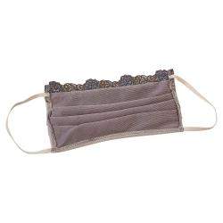 Pre Owned Non-Medical Handmade Blue Embroidered Lace and Cotton Face Mask - Pack Of 5 (Available for UAE Customers Only)