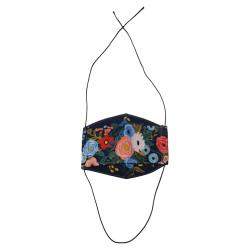 Pre Owned Non-Medical Handmade Dark Blue Floral Printed Cotton Face Mask - Pack Of 2 (Available for UAE Customers Only)