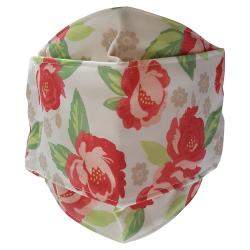 Non-Medical Handmade Beige Floral Printed Cotton Face Mask - Pack Of 2 (Available for UAE Customers Only)