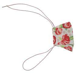 Non-Medical Handmade Beige Floral Printed Cotton Face Mask - Pack Of 2 (Available for UAE Customers Only)