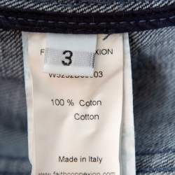 Faith Connexion Blue Denim Muddy Distressed Victorian Jacket XXS