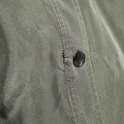 Pre Owned Faith Connexion Green Khaki Silk Double Layer Oversized Shirt XS