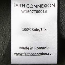 Pre Owned Faith Connexion Green Khaki Silk Double Layer Oversized Shirt XS