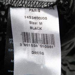 Faith Connexion Monochrome Abstract Print Jersey Mesh Back Sleeveless Tank Dress M