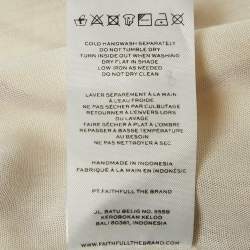 Faithfull The Brand Yellow Piedra Linen Cut-Out Maxi Dress M